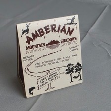 Vintage Amberian Mountain Shadows Greer AZ Match Holder Resort Hotel Advertising picture