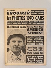 1969 August 10th National Enquirer Newspaper, Human Bomb, Sammy Davis (VRN7) picture