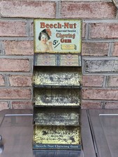 Antique 1915s Beech-Nut Chewing Gum Original Advertising Store Display  @@ Nice picture