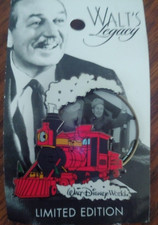 RARE Walt's Legacy Collection Walt Disney WDW RR Railroad Train LE Pin Park NOC picture