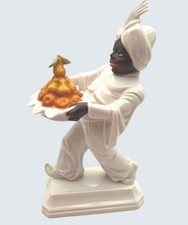 Rosenthal Hugo Meisel Figurine Exotic Blackamoor Man Fruit Tray Germany Art Deco picture