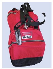 Vintage Marlboro Unlimited Duffel Bag Red Black NWT 1990s Promo Travel Bag picture