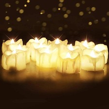 Homemory  Timer LED Tea Lights, Flameless Flickering Candles picture