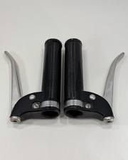 Vintage YOSHIKAWA YSB Brake Lever Combo Grips Levers Japan Black Silver Pat Pend picture