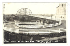 Postcard RPPC Spiral Bridge Hastings, Minn