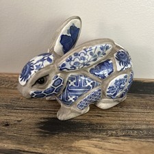 Vintage 1980 Nancy Lopez Mosaic Rabbit Candle Holder picture