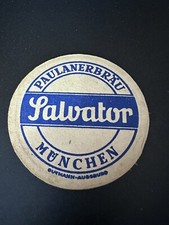 1960s GERMAN BEER MAT COASTER Salvator Paulaner Brewery picture