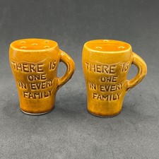 Vintage Japan Ceramic Donkey Horses Ass Salt Pepper Shakers Novelty Joke Mug picture