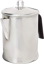 Heavy Duty Stove Top Percolator Coffee Pot Maker Aluminum Steel 9-Cup. 3-Day picture