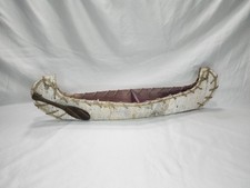  Handmade Primitive Birch Indian Canoe  21 inch  Decoration  picture
