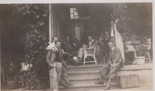 Vintage Grindelwald Switzerland cafe terrace group 1931 - Original Photo picture