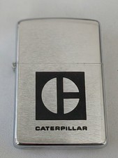 Zippo Caterpillar Logo Lighter Vintage 1980 picture