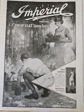 1919 Men's Imperial Underwear Drop Seat Union Suits Vintage Fashion Ad  picture