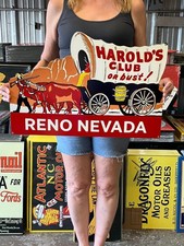 Vintage Style Metal Sign Harolds Club Reno Nevada 16x24 picture