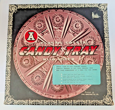 Vintage Brand A Plastic Crystal Candy Tray Cover Lid Star Industrial Co Box picture