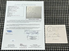 General George S. Patton Signed Autograph 4.5x4 1943 US Army Envelope JSA LOA picture