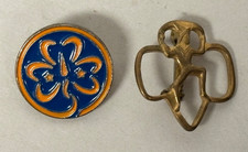 Two Vintage Girl Scout Brownie Pins picture