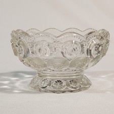 L.E. Smith Moon and Stars Fairy Lamp Base Only Clear Glass 4.5