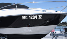 Set of 2 Custom Boat Registration Vinyl Decals - Letters / Numbers - Boat Kayak picture
