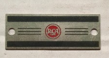 1x Vintage RCA Meatball New Old Stock Metal Name Plate Badge Blank picture