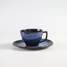 Ocean Blue Porcelain Mug and Plate Set picture