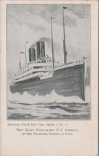 SS Amerika Hamburg American Line Twin Screw Ship Brooklyn Eagle 1900s Postcard picture