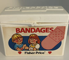 Vintage Fisher Price Replacement Bandages Box & Band Aid Medical Kit ~ Dr. Nurse picture