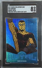 2017 Fleer Ultra Spider-Man Metal BLUE PMG Shocker Precious Metal Gems /49 SGC 8 picture