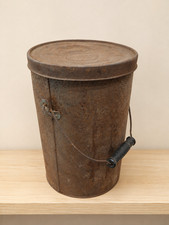 Rustic Galvanized Milk Pail with Lid Vintage Farm Dairy Bucket picture