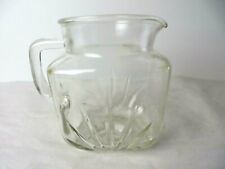 Vintage Federal Clear Pressed Glass Pitcher with Star Bottom  #10065 picture
