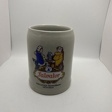 Vtg Salvator Paulaner Thomasbrau Munchen West Germany Stoneware Beer Stein 0.5L picture