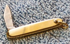 Vintage Anson Gold Filled Pocket WATCH Knife FOB Pendant IMPERIAL STAINLESS 1.5
