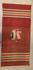 Vintage handwoven mexican wall hanging hand dyed 81