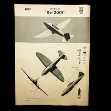 WWII Italy Fighter Reggiane Re-2001 Aviation Training W.E.F.T.U.P. ID Posters picture