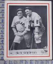 1930 HACK WILSON ROGERS HORNSBY BASEBALL SPORT CUBS GAME VINTAGE AD ZJ99 picture