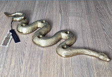 Rachel Zoe gold brass tone cast metal Snake candle holder 24