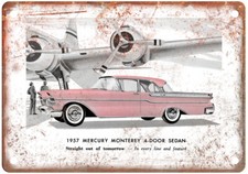 Vintage 1957 Mercury Monterey 4-Door Sedan Auto Ad Retro Look Metal Sign A11719 picture