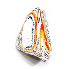 DVH Kenworth Truck Fordite Display Specimen Polished Face Ornament 74x51x3 (3813 picture