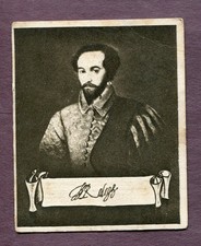 1923 NICOLAS SARONY CELEBRITIES AND THIER AUTOGRAPHS #16 SIR WALTER RALEIGH picture