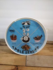 Vintage NOS Images Umbrella Server Table Butler Bowl Centerpiece White Plastic picture