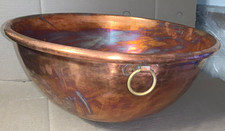 Large 18” Solid Copper Rounded Bottom Confectioners Candy & Taffy Kettle Pot picture