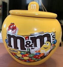 M&M Peanut Bag Candy Jar, Yellow - Version With Yellow M&M Peanut Logo With Lid picture