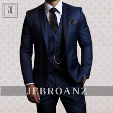 New Stunning Blue Suit For men , Men Suit 3 piece, Classic Groom Wedding Suit picture