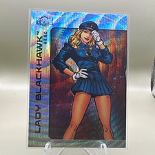 SkyBox 2025 Metal Universe Batman Lady Blackhawk #84 Serial Numbered 045/250 picture