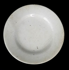 Antique Alfred Meakin Butter Pat ~ Stained Crazed Ironstone ~ 3.5” Dish  picture