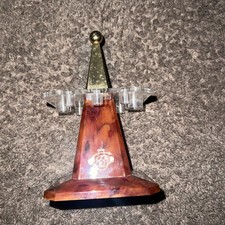 Vintage JANEKE 1830 Italy Tortoiseshell Vanity Comb Display Stand Counter Lucite picture