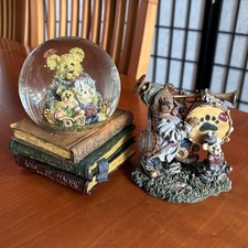 Boyds Bears And Friends - One Bear Band & Snow Globe - Bearstone Collection Lot picture