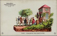 1909 Hudson-Fulton Celebration Postcard - Publishing the Constitution Float picture