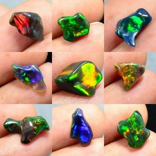 Ethiopian Fire Black Opal rough, Polished Natural Crystal, Healing Stone 1 pcs picture