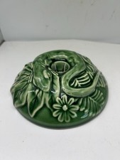 PORTA PORTUGAL CANDLE HOLDER LIZARD Gecko 3D GREEN CERAMIC picture